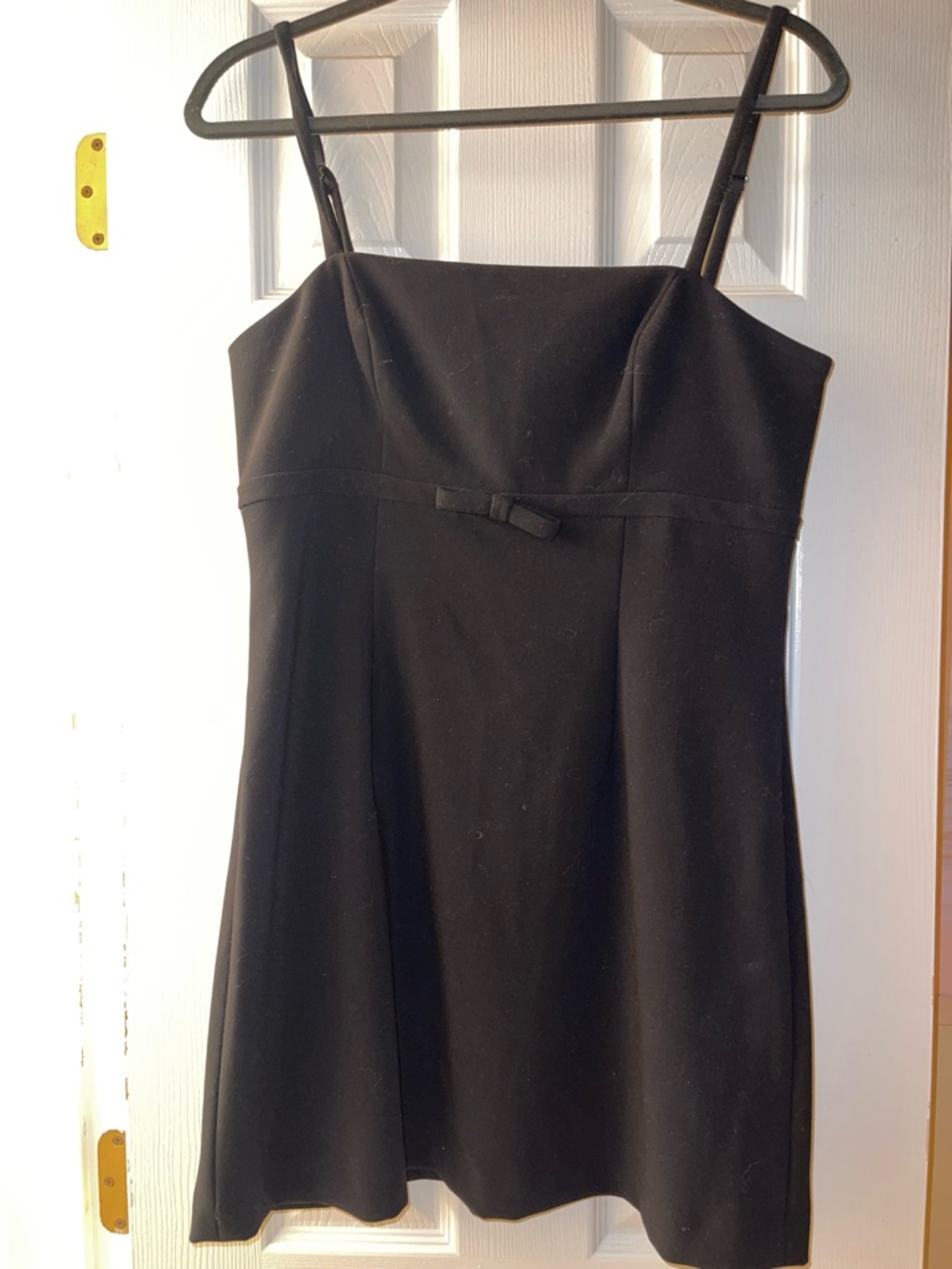 French Connection Black Mini Dress with Bow Detail